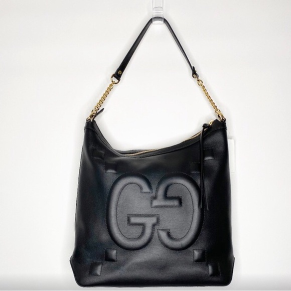 Gucci Apollo Embossed Gg Calfskin Leather Hobo Bag - Picture 1 of 16